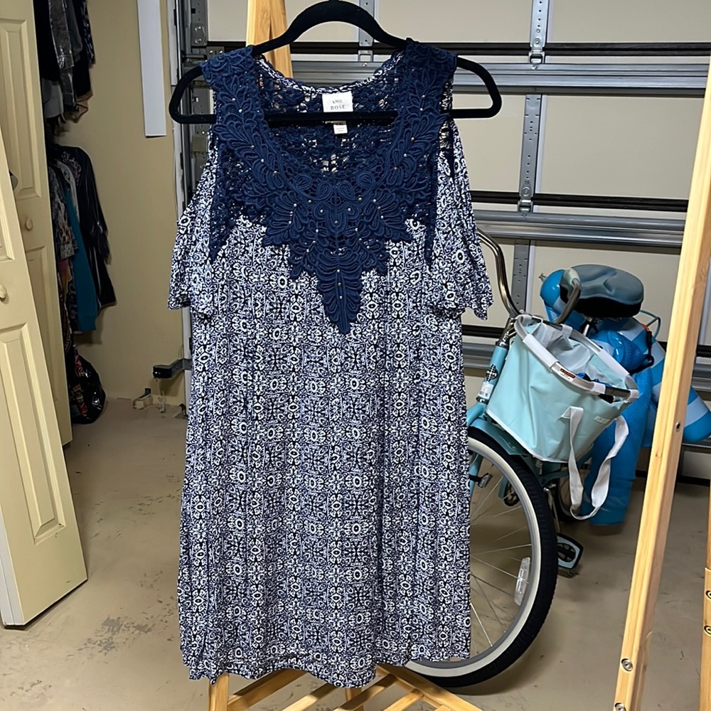 Worn once.  Cold shoulder dress